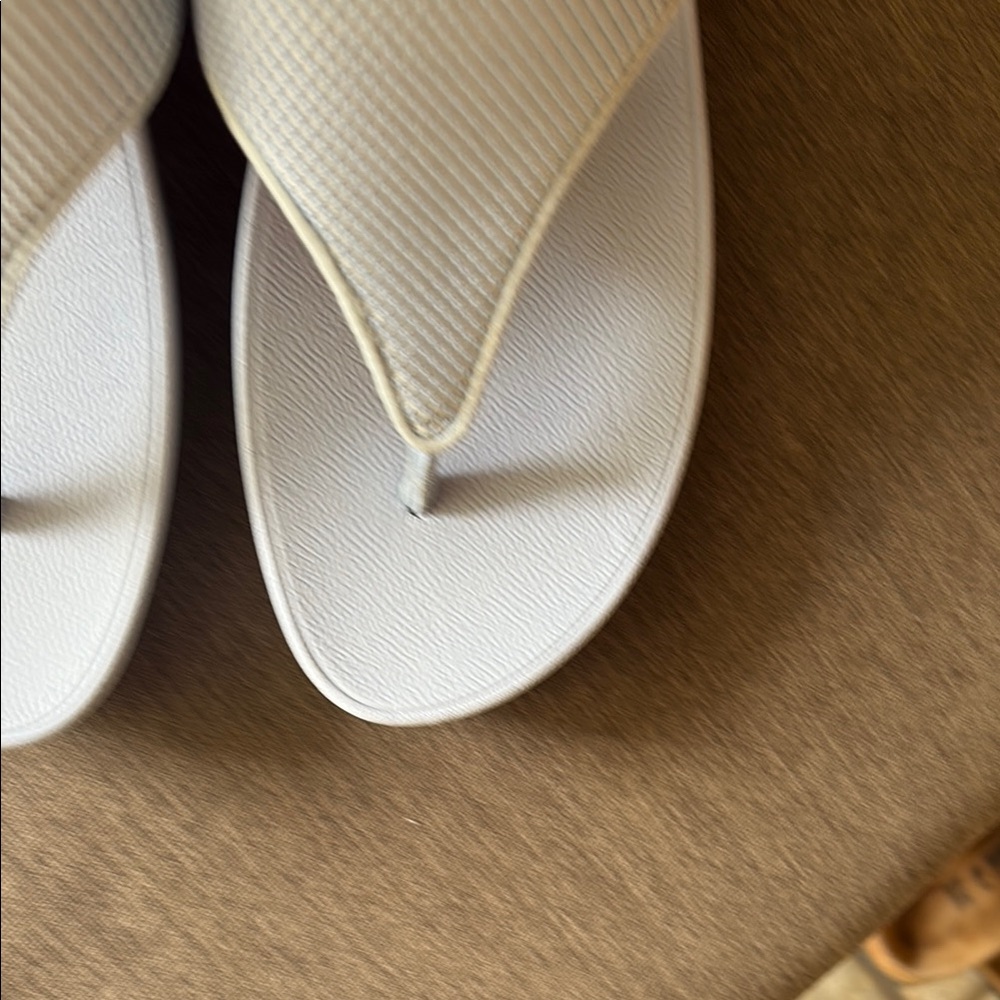 FitFlop Soft Baby Blue Slide Sandals - Picture 11 of 13